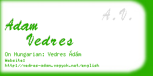 adam vedres business card
