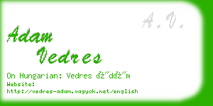 adam vedres business card